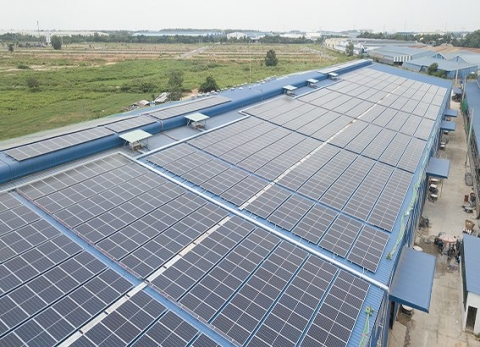 Điện mặt trời mái nhà ~4.6 MWP - Nhà máy Thủ công mỹ nghệ Viên Na