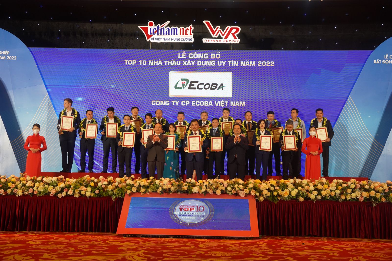 ecoba vietnam is in the top 10 prestigious construction enterprises for the third year in a row vaeM