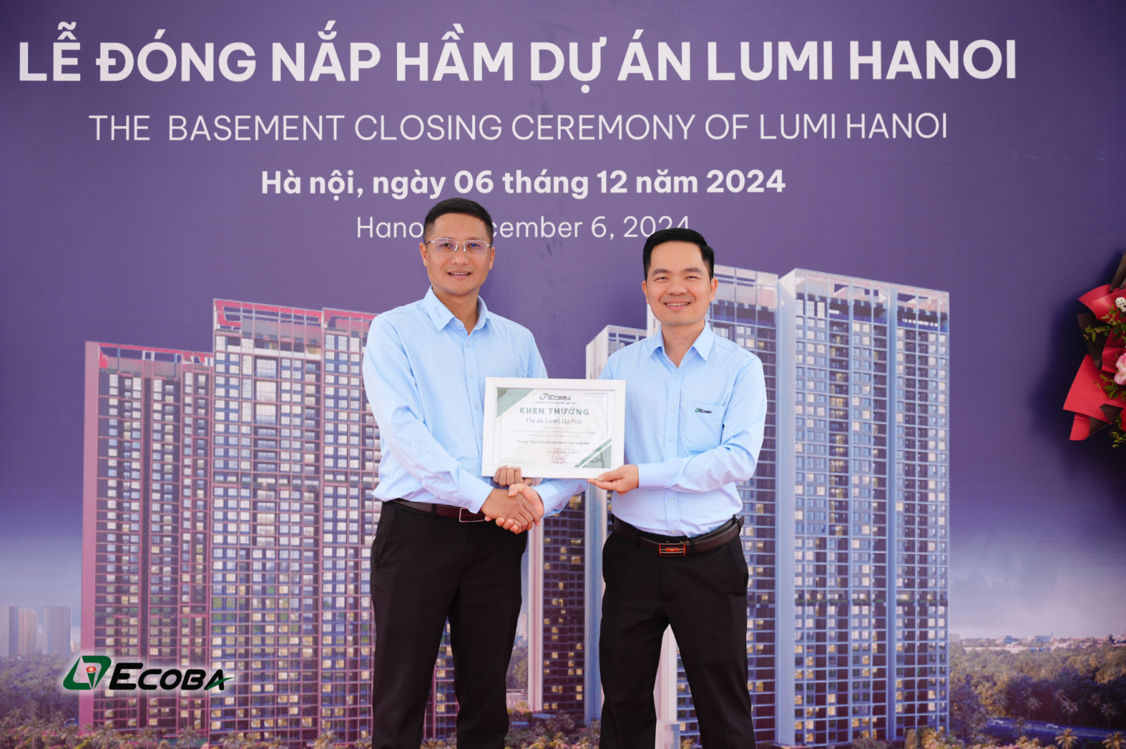 REWARDING THE LUMI PROJECT ENGINEERING TEAM FOR ACHIEVING EARLY COMPLETION AND CONSTRUCTION SAFETY MILESTONES 2 khen thuong lumi 2