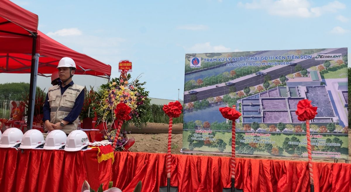 officially commencing the phase 3 of wastewater treatment plant in tien son industrial park 3sFw